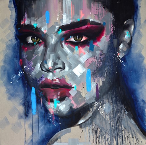 Luna by Rich Parker - Original Painting on Box Canvas